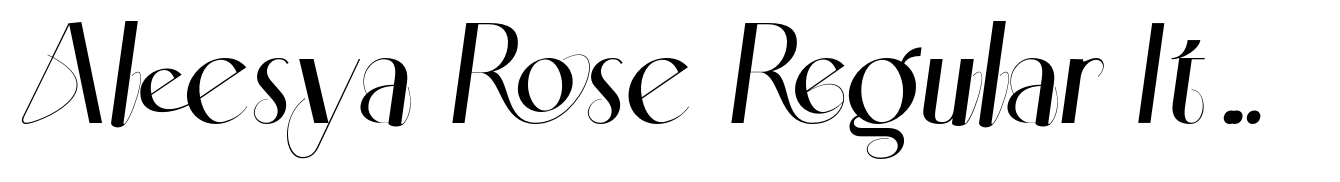 Aleesya Rose Regular Italic